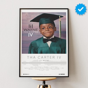 Poster di Lil Wayne / Poster di Tha Carter IV / Stampe di poster di album / Poster di decorazioni da parete / Copertina di album / Poster di musica rap