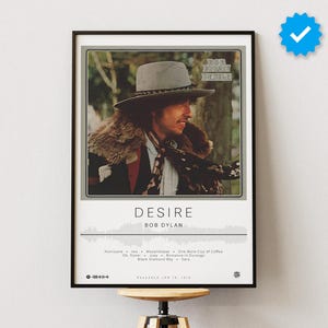 Bob Dylan Poster | Wunsch Poster | Album Poster Drucke | Wanddekor Poster | Album-Cover | Rock Musik Poster