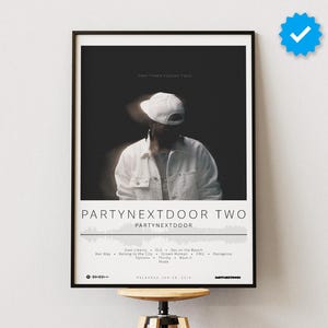 Partynextdoor Poster | Partynextdoor Zwei Poster | Album Poster Drucke | Wanddekor Poster | Album-Cover | R&B Musik Poster