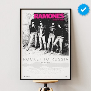 Ramones Poster | Rocket to Russia Poster | Album Poster Prints | Wall Decor Posters | Album Cover | Rock Music Poster
