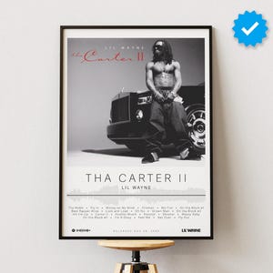 Poster di Lil Wayne / Poster di Tha Carter II / Stampe di poster di album / Poster di decorazioni da parete / Copertina di album / Poster di musica rap