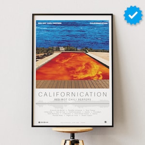 Red Hot Chili Peppers Poster | Californication Poster | Album Poster Prints | Wall Decor Posters | Album Cover | Rock Music Poster