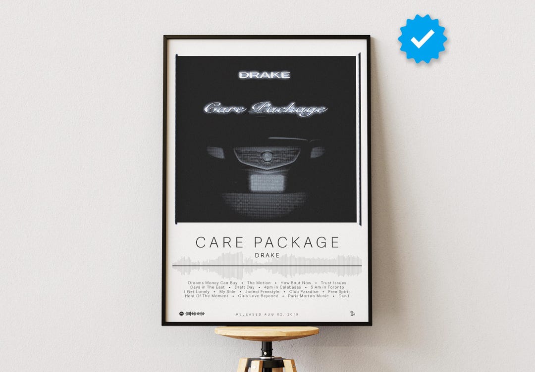 Drake Poster | Care Package Poster | Album Poster Prints | Wall Decor ...