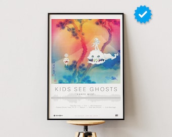 Kanye West Poster | Kids See Ghosts Poster | Album Poster Prints | Wall Decor Posters | Album Cover | Rap Music Poster