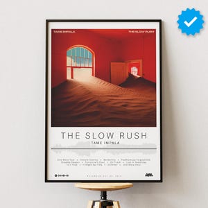 Tame Impala Poster | The Slow Rush Poster | Album Poster Prints | Wall Decor Posters | Album Cover | Indie Music Poster