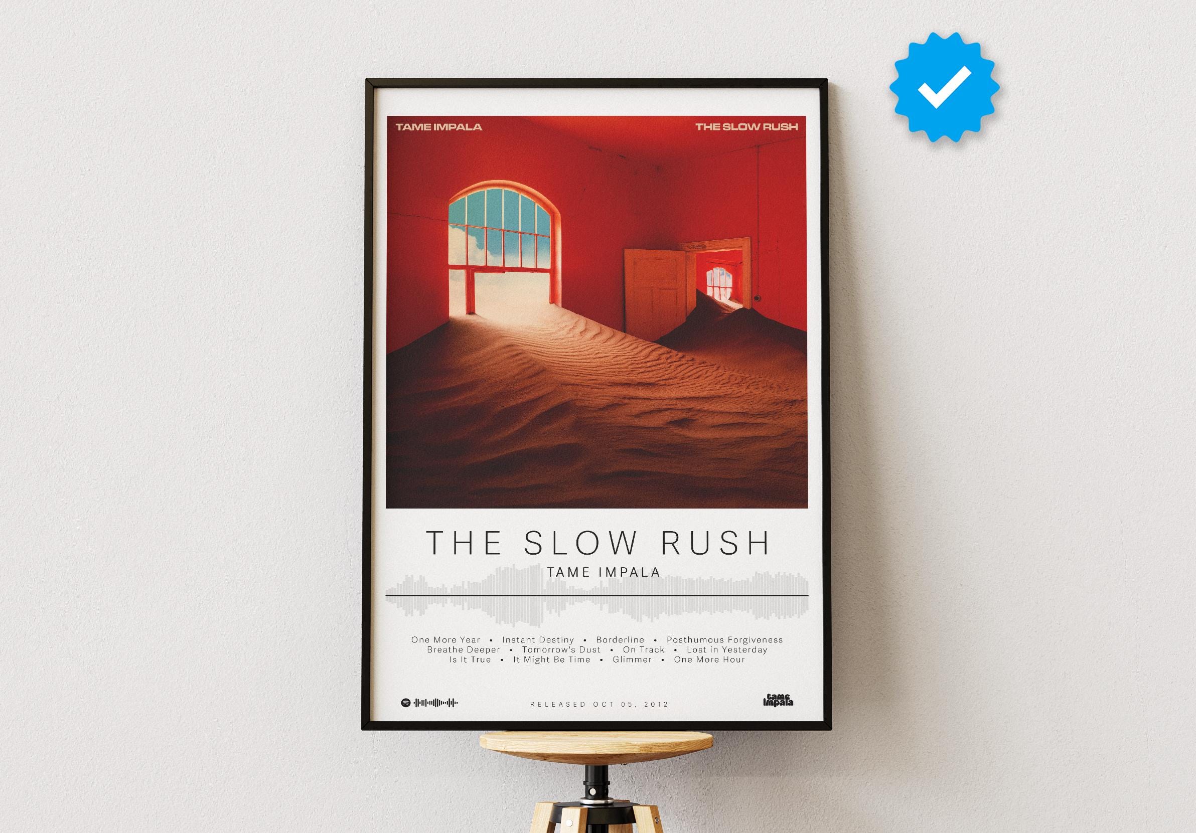 Tame Impala Poster | The Slow Rush Poster | Album Poster Prints | Wall Decor Posters | Album Cover | Indie Music Poster