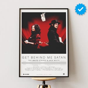 The White Stripes Poster | Get Behind Me Satan Poster | Album Poster Prints | Wall Decor Posters | Album Cover | Rock Music Poster