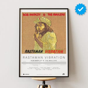 Bob Marley & The Wailers Poster | Rastaman Vibration Poster | Album Poster Prints | Wall Decor Posters | Album Cover | Reggae Music Poster