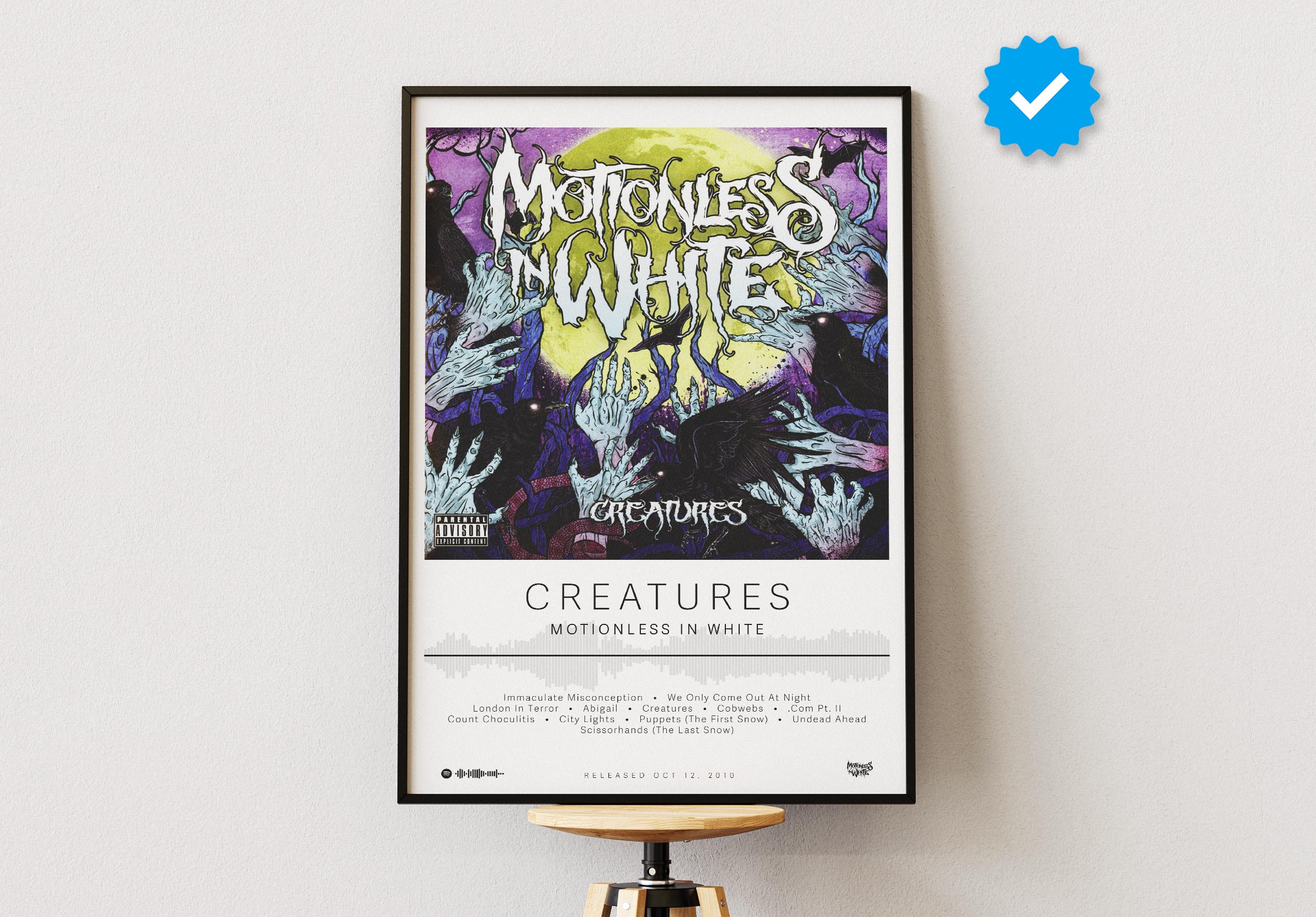Motionless in White Poster | Creatures Poster | Album Poster