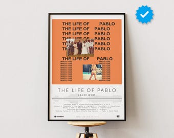 Kanye West Poster | The Life of Pablo Poster | Album Poster Prints | Wall Decor Posters | Album Cover | Rap Music Poster