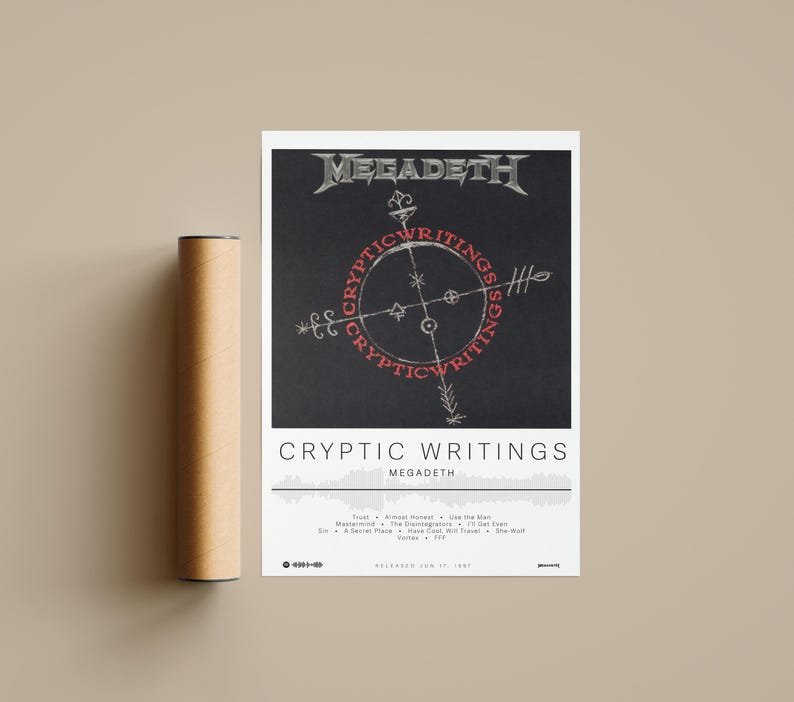 Megadeth Poster | Cryptic Writings Poster | Album Poster Prints | Wall ...