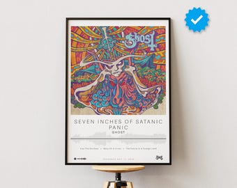 affiche fantôme de Zazzle.be Liste d'envies Vous avez des idées ? Affiche de 7 pouces de panique satanique de Zazzle.be Liste d'envies Vous avez des idées ? Impressions d'affiches d'album | Affiches décoratives murales | Couverture de l'album | Affiche de musique en métal
