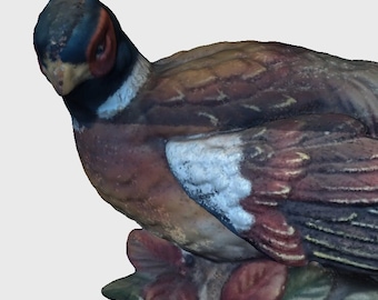 3D Pheasant Rooster Sculpture: Printable Model Files (Digital Download, .obj, .stl, .ply)