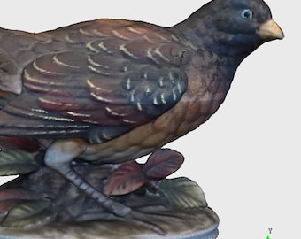 3D Pheasant Hen Sculpture: Printable 3D Model Files (Digital Download, .obj, .stl, .ply)