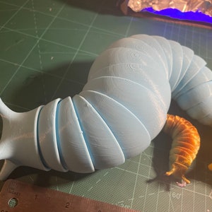 GIANT Articulated Fidget XXL Slug / Toys / Flexible / 3d Printed / foot long