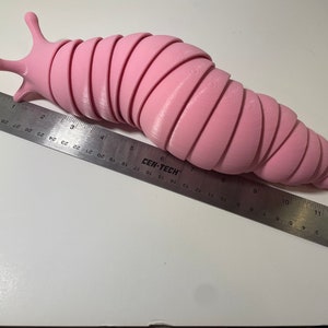 GIANT Articulated Fidget XXL Slug / Toys / Flexible / 3d Printed / foot long