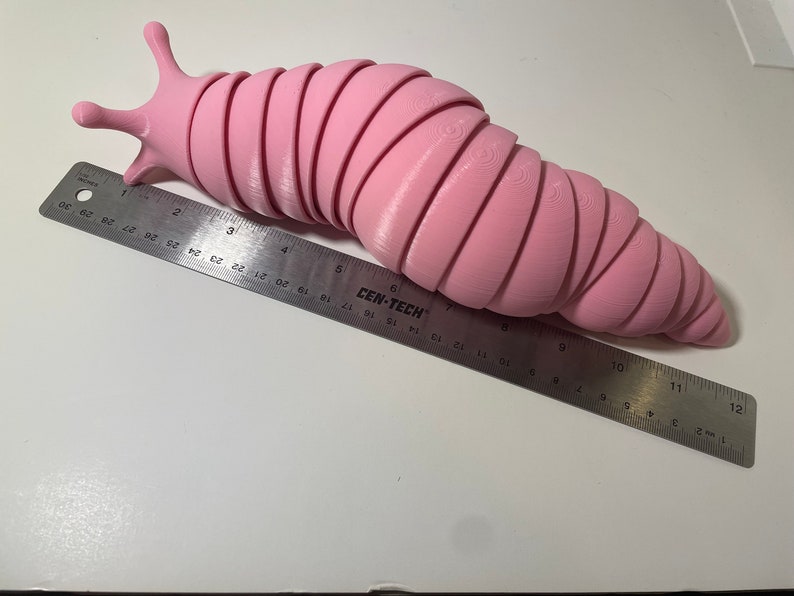 GIANT Articulated Fidget XXL Slug / Toys / Flexible / 3d Printed / foot long