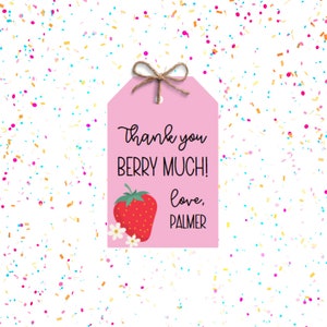 Berry First Birthday Gift Tags