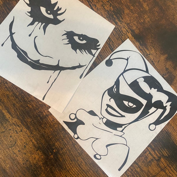 Harley Quinn Sticker | Joker sticker | Harley Quinn and Joker car decals