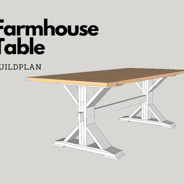 Farmhouse Table Plans Etsy
