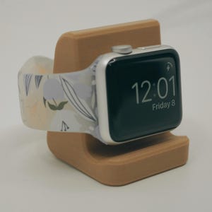 Minimalist Wood Apple Watch Stand: Nightstand Charging Dock