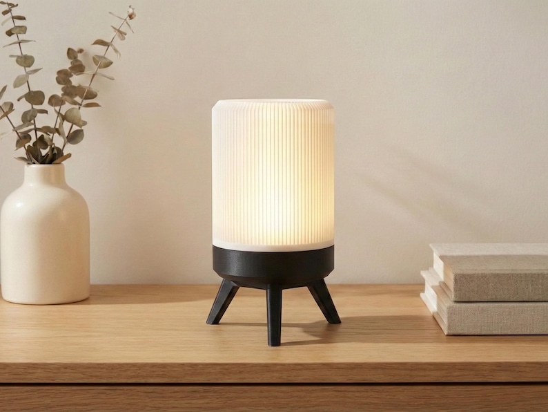Simple Table Light Small Modern Table Lamp – Minimalist Night Light for Bedroom, Living ...