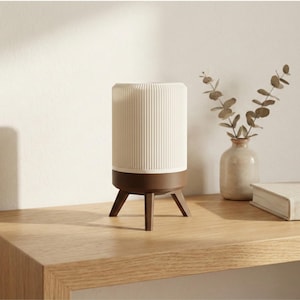 Small Modern Table Lamp – Minimalist Night Light for Bedroom, Living Room, or Office Decor