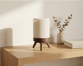 Small Modern Table Lamp – Minimalist Night Light for Bedroom, Living Room, or Office Decor