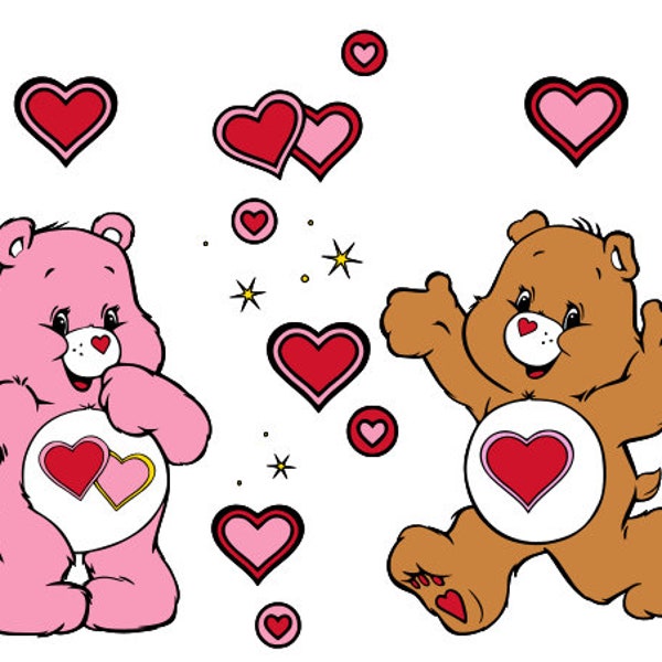 Care Bears - Love a Lot and Tenderheart Bear