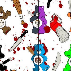 SCare Bears Seamless Pattern PNG