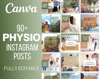 Mais de 90 postagens editáveis de fisioterapia no Instagram