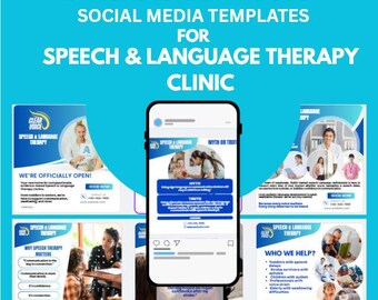 7 Editable Speech Therapy Posts