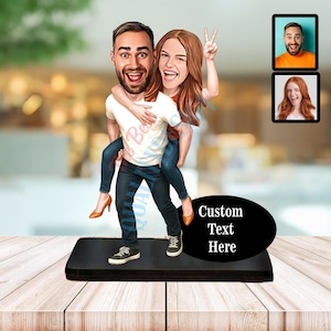 Personalized Couple Cartoon Figurine from Photo – Gift for Girlfriend, Custom Caricature Desk Ornament, Birthday or Anniversary Gift for Her