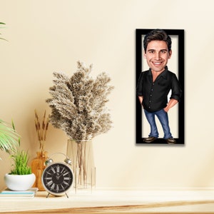 Custom Portrait Best Friend Gift Personalized Cartoon Wooden Frame Bachelorette Party Svg Best Man Proposal Romantic Gifts For Him