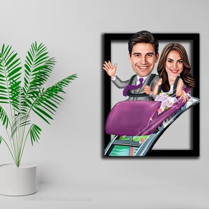 Roller Coaster Ornament Save The Date Template Personalized Cartoon Wooden Frame Valentines Day Wall Decoration Sentimental Gifts