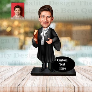 Advocaat cadeau voor man Nieuwe advocaat cadeau voor vrouw Aangepast advocaat portret advocaat graduatiecadeau grappig rechtenstudent cadeau of cadeau voor rechter