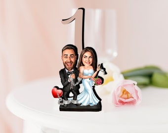 Wedding Table Numbers Gold or Any Colors Custom Wedding Cartoon Table Numbers Unique Wedding Decor Table Number Wedding Menu Can Be Added