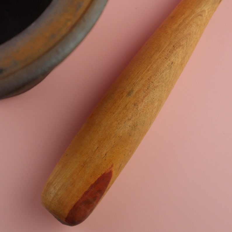 Thai Lao Khmer Burmese Mortar and Pestle 3 Pieces Set krok for Green