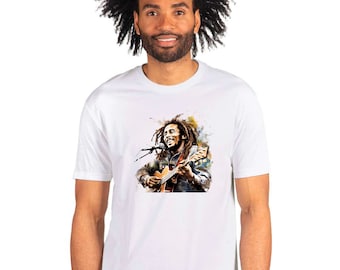 Bob Marley Tshirt | Bob Marley Graphic Tee | Bob Marley Rasta Tshirt | Vintage Bob Marley Tee | Bob Marley Shirt | Bob Water Color TShirt
