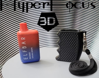 ELFBAR PSTL Grip Flexible Vape Case holder w/ lanyard, protective sleeve that fits vape  EB design, lux bar,juicy bar, made by Hyperfocus 3d