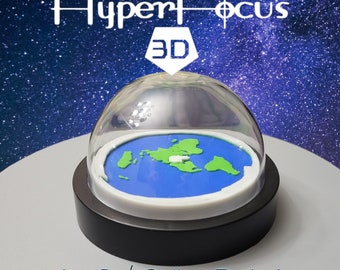 Flat Earth decor for desk or shelf! 4.5 in diameter