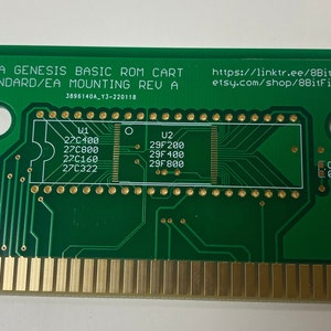 セガジェネシス / メガドライブゲームカートリッジプリント回路基板 (PCB)