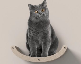 Curved Oatmeal - Individual Cat Climber Shelf