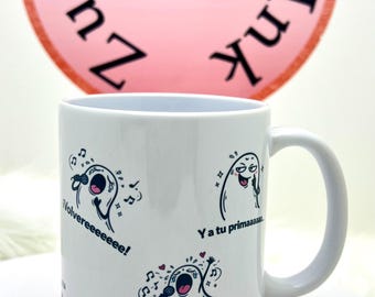 Funny Spanish Mug | Salúdame a tu Tíaaa Latino Humor Coffee Cup