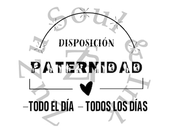 Disposición Paternidad, todo el dia todos los días SVG dia del padre