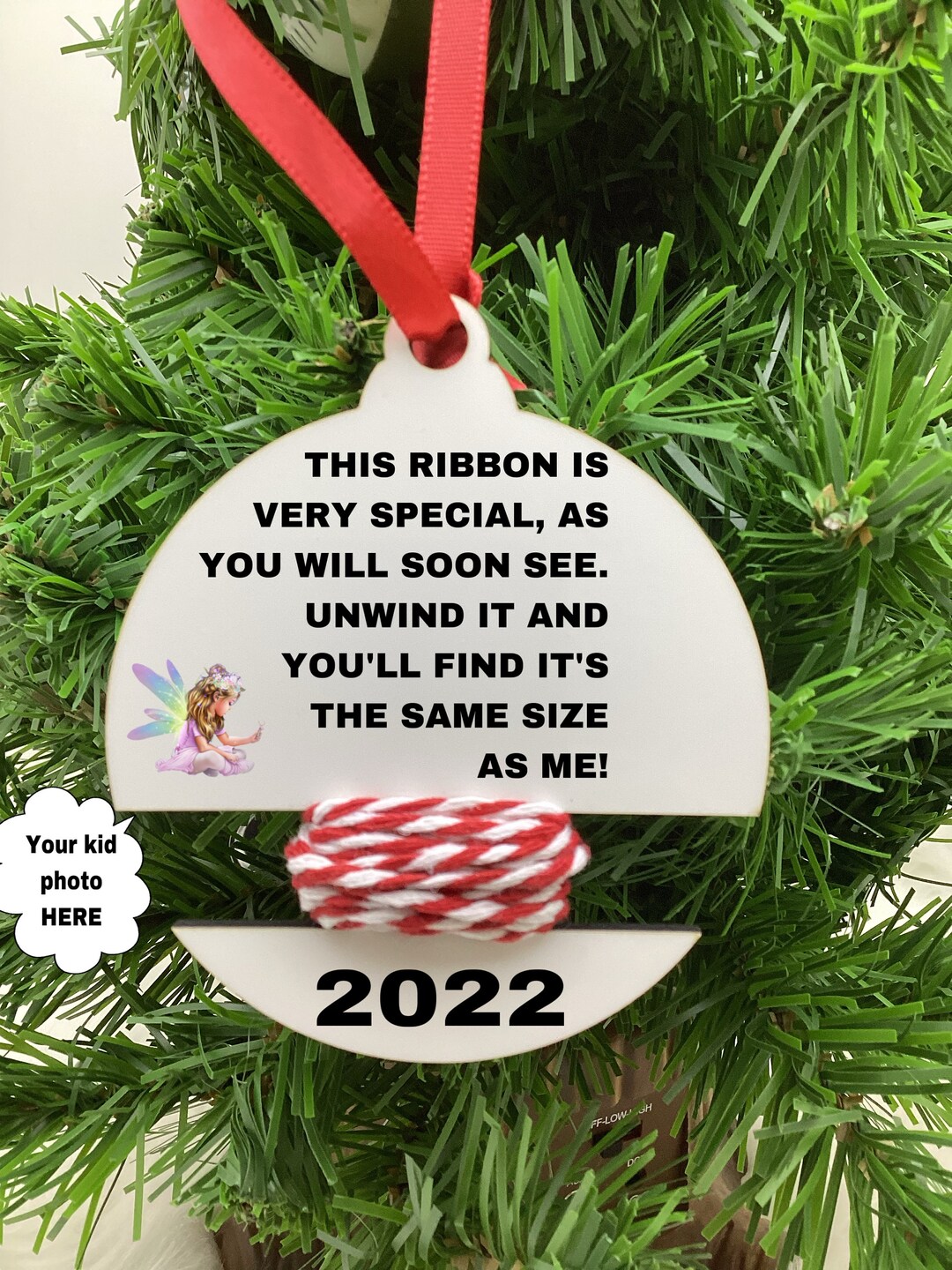 2022 Childs Height Ornament Ribbon Height Ornament Adorno Etsy