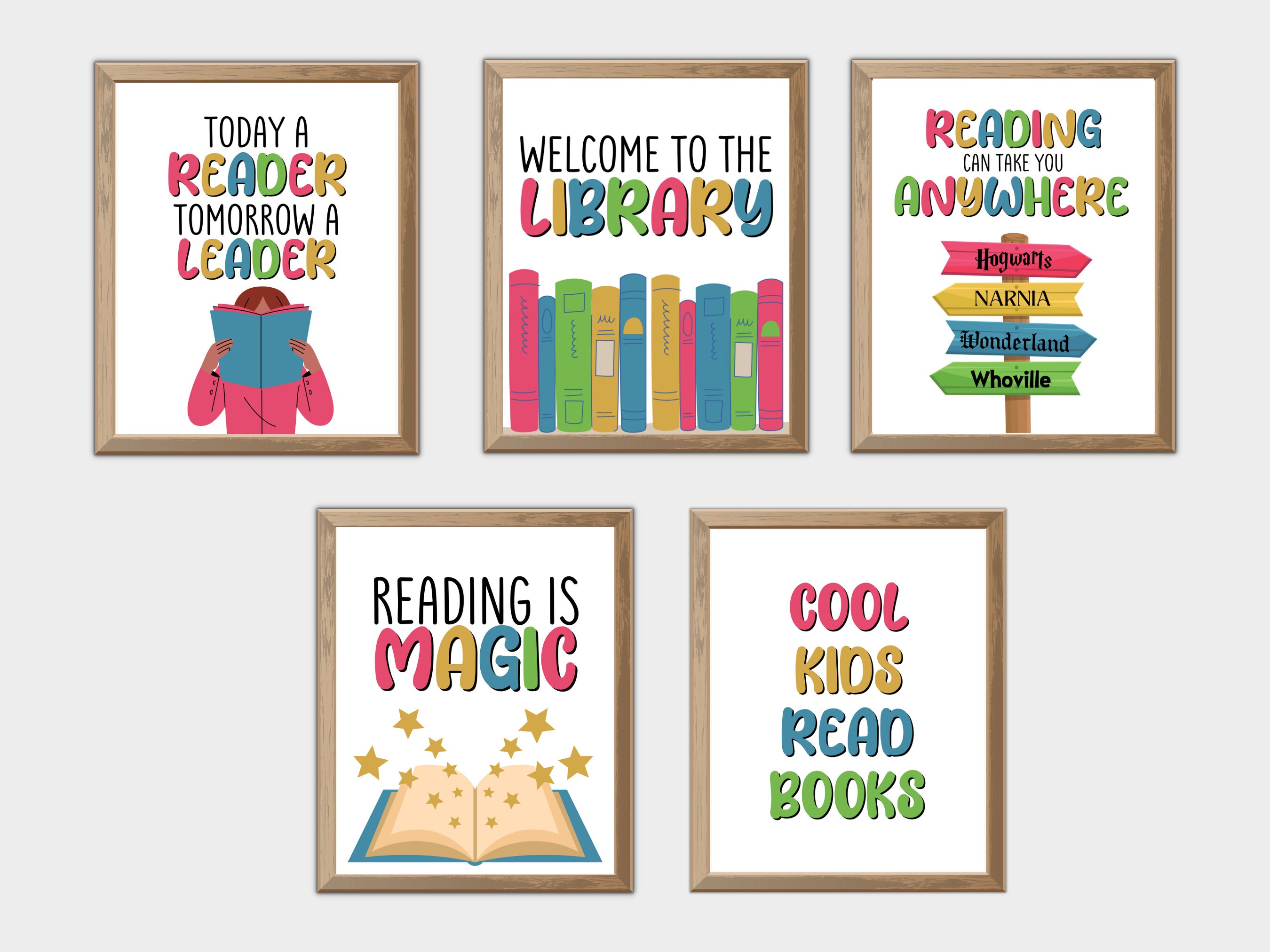 Reading Posters Reading Print Bundle Library Print Bundle Etsy