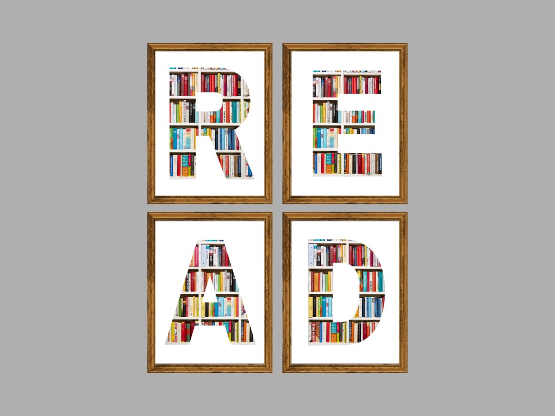 READ Wall Art READ Print for Classroom Library Library Wall Etsy