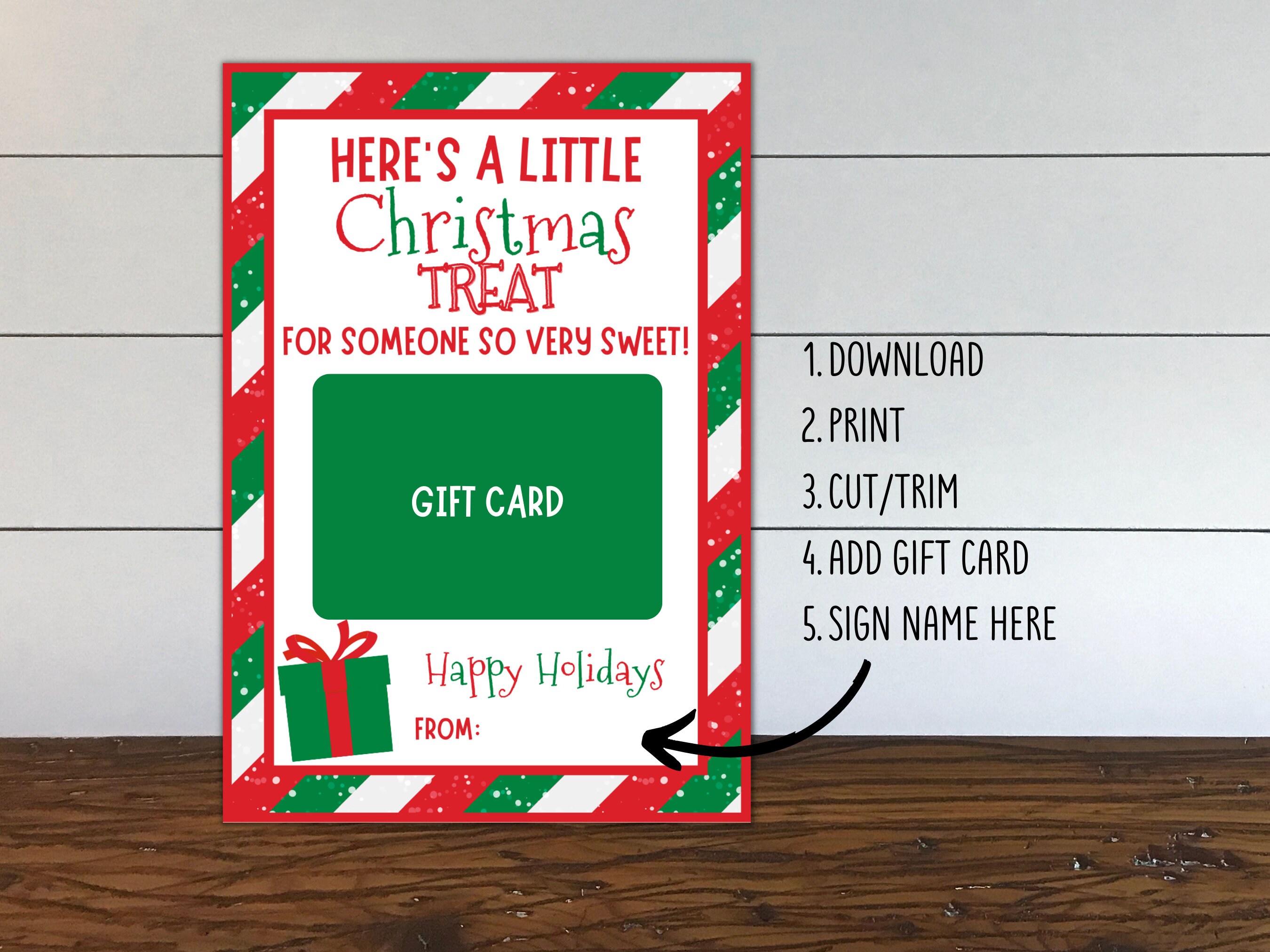 Christmas Gift Card Holder, Christmas Treat Gift Card Holder, Christmas