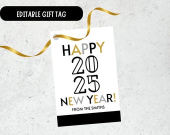 New Year Gift Tags, New Years Tags, New Year 2025 Gift Tag, 2025 Gift Tag